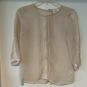 Pins & Needles Cream Blouse with Lace Detail